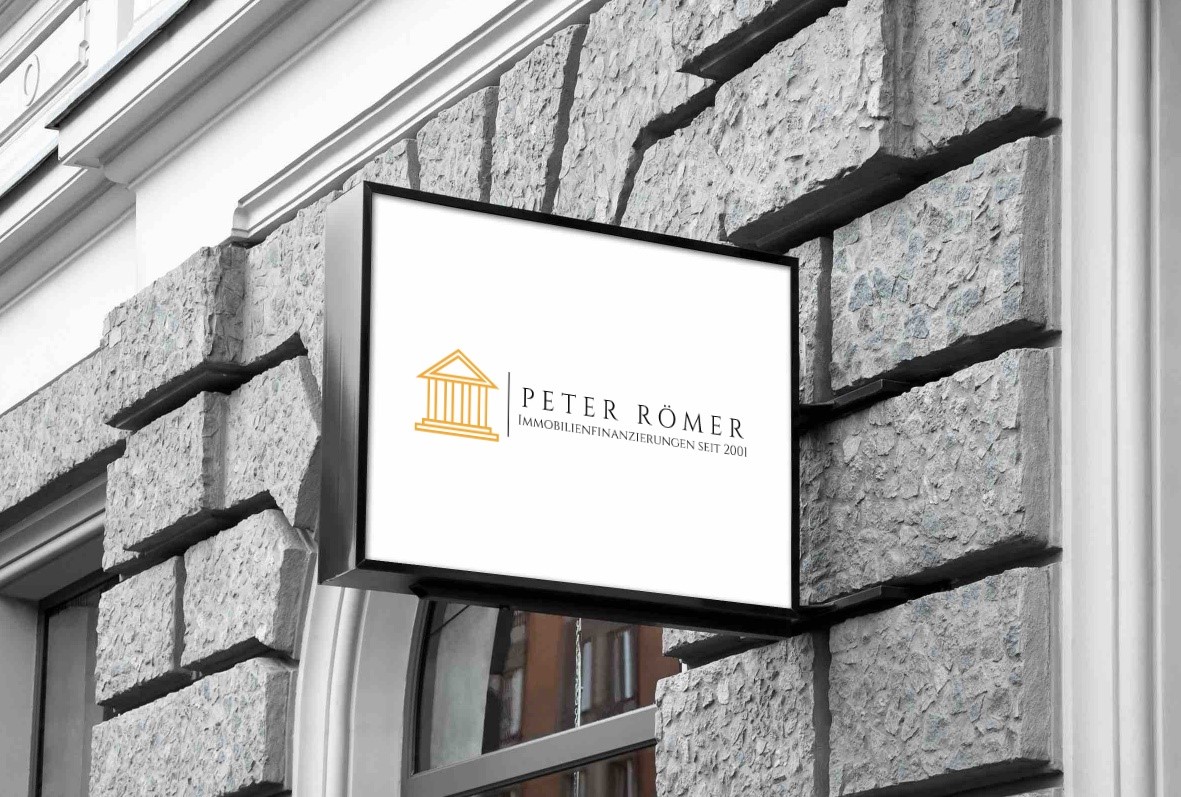 Peter Römer Immobilienfinanzierung seit 2001 Schild